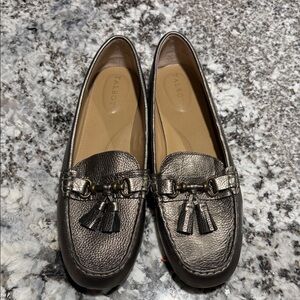 Talbots Women's Silver Tassel Loafers